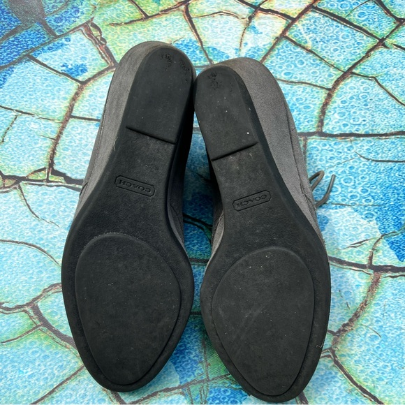 COACH Wedge Ankle boot w/ Gray suede leather - Picture 2 of 8